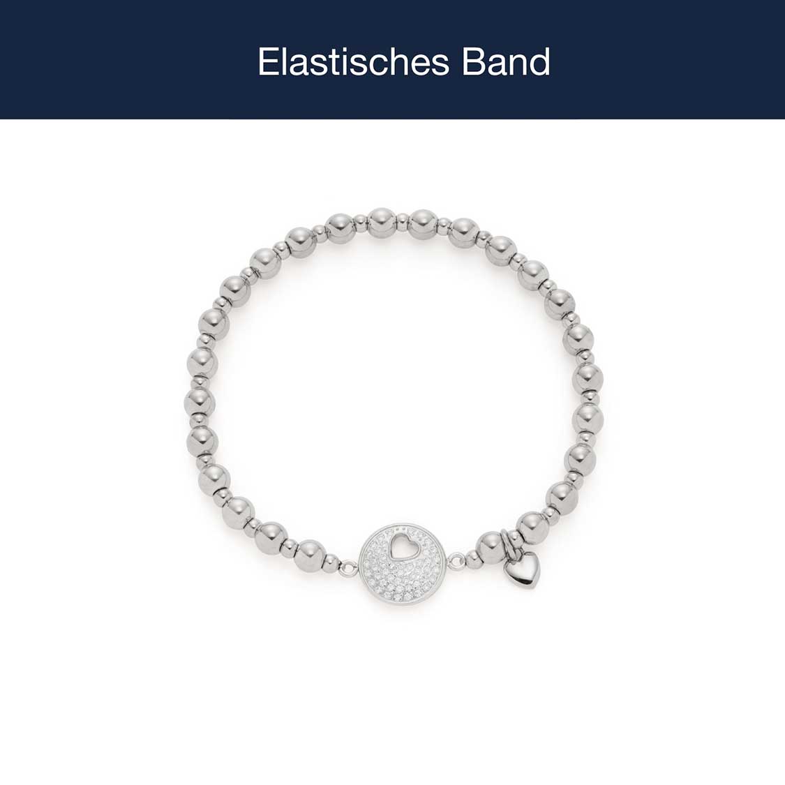 leonardo-sue-amour-bracelet-acier-argent-lastique-c-ur image 3