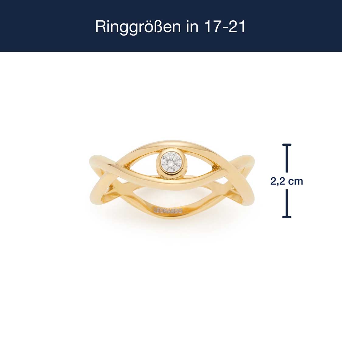 leonardo-tavari-18-bague-doree-zirconia-taille-18 image 4