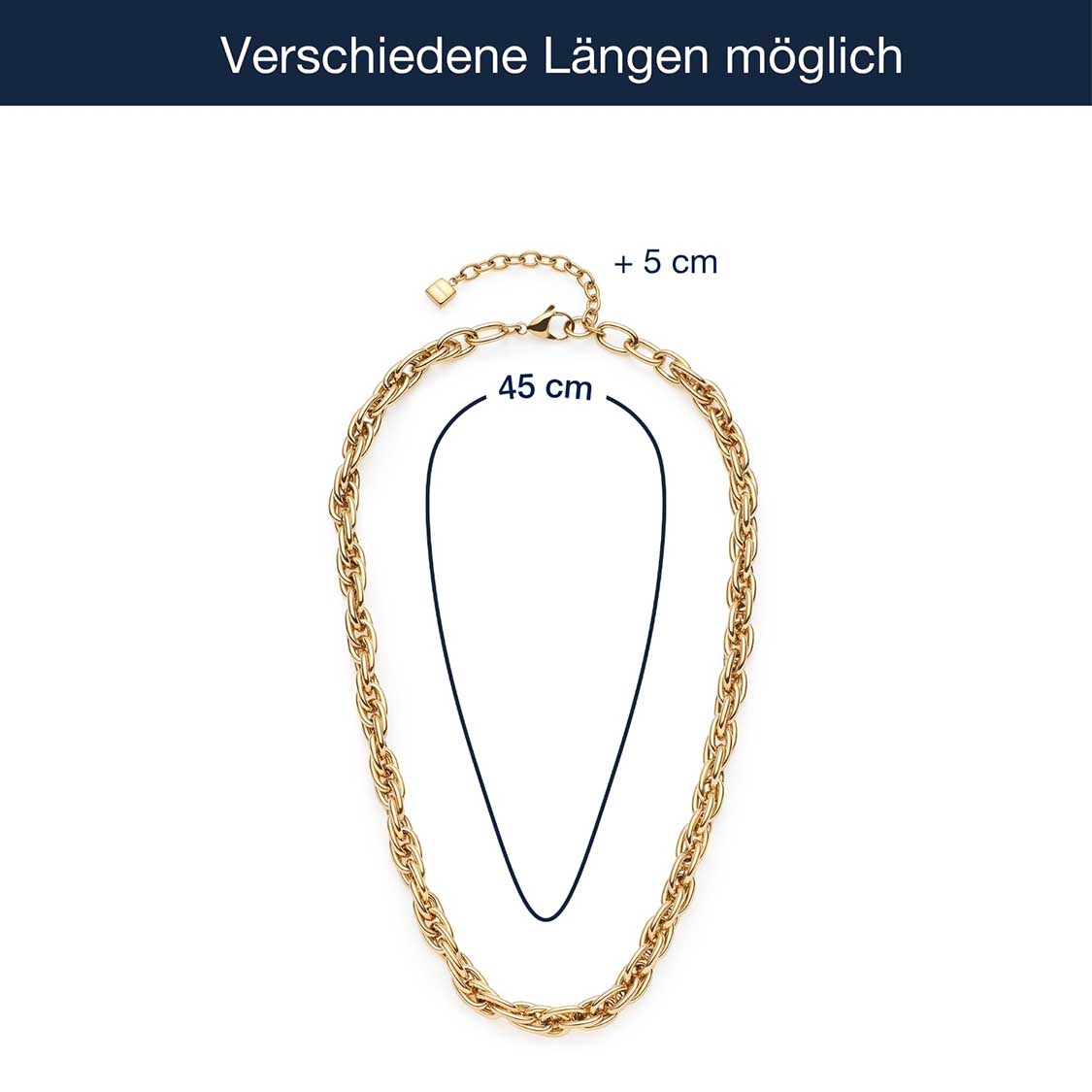 leonardo-sina-collier-45-cm-dor-maille-ovale image 5