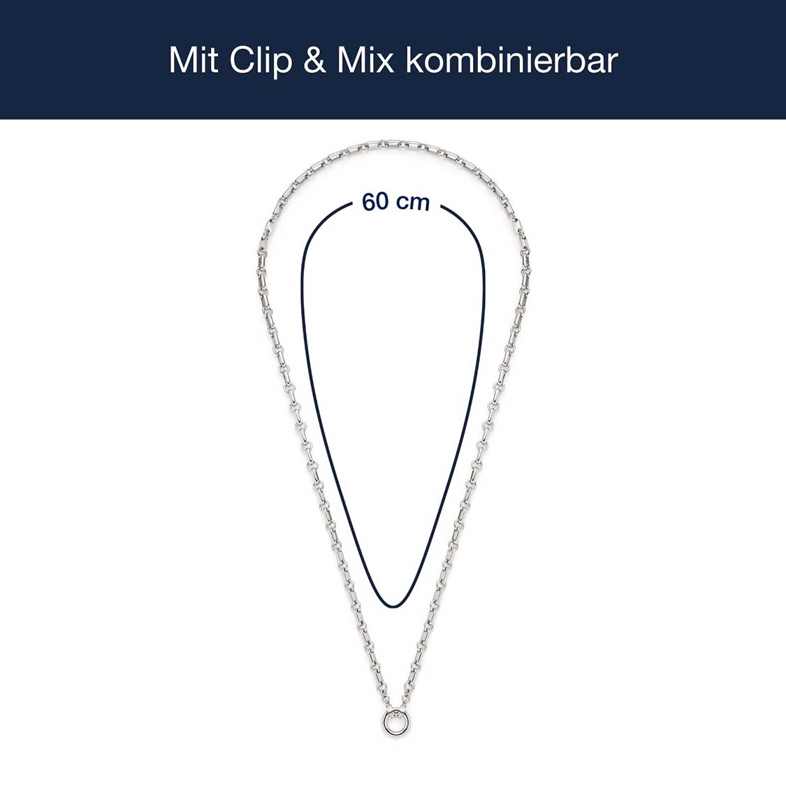 leonardo-yvette-60-cm-collier-acier-argent image 4