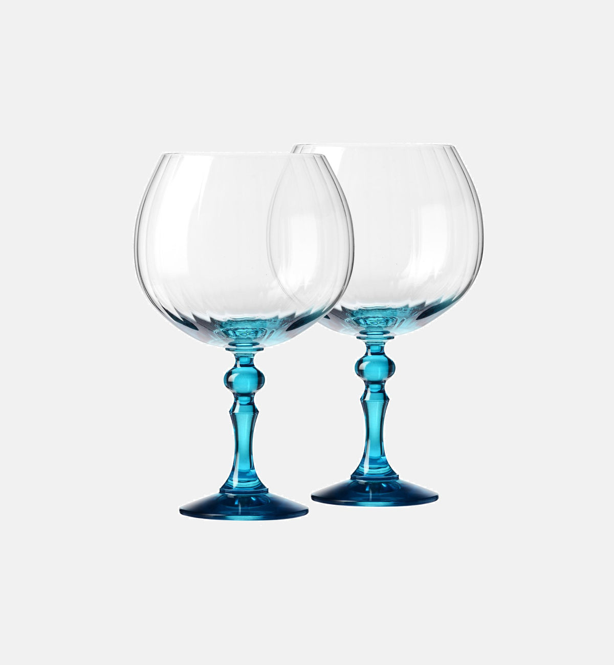 krosno-bubble-verre-gin-660-ml-tige-turquoise image 2