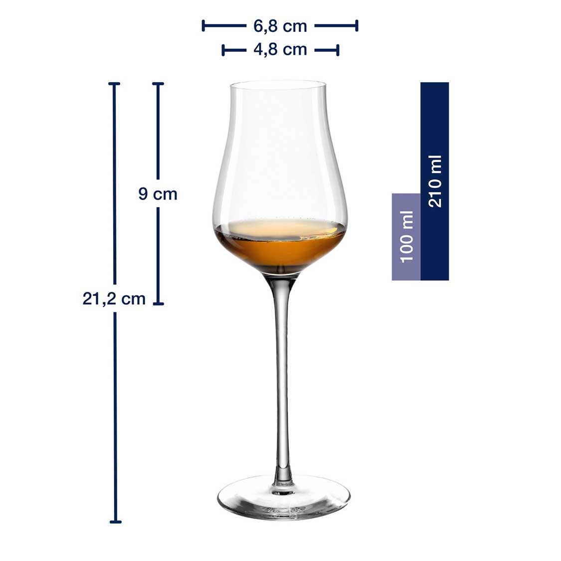 leonardo-brunelli-verre-grappa-210-ml-lot-6 image 3