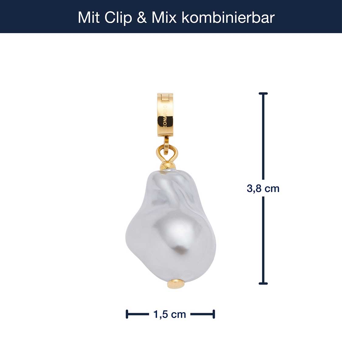 leonardo-wilmi-clip-mix-pendentif-perle-gris-dor image 4