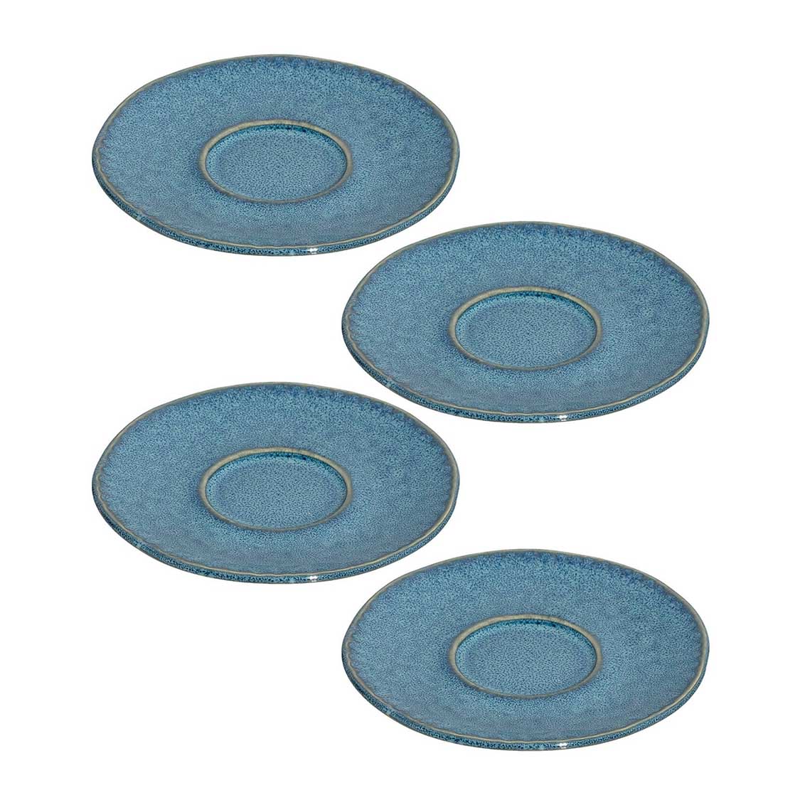 leonardo-matera-soucoupe-c-ramique-bleue-11-cm-lot-4 image 1