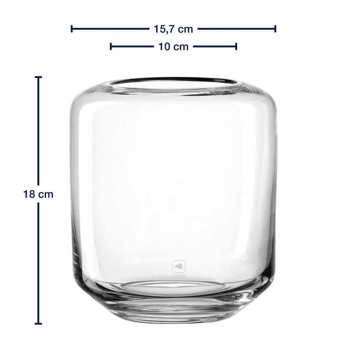 leonardo-milano-photophore-verre-18-cm-transparent image 3