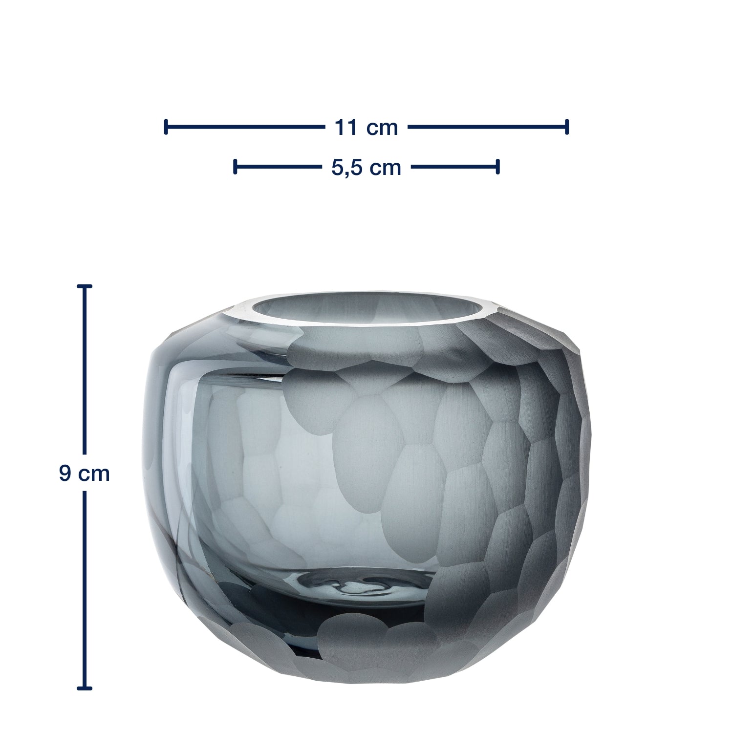 leonardo-bellagio-vase-en-verre-anthracite-9-cm image 3