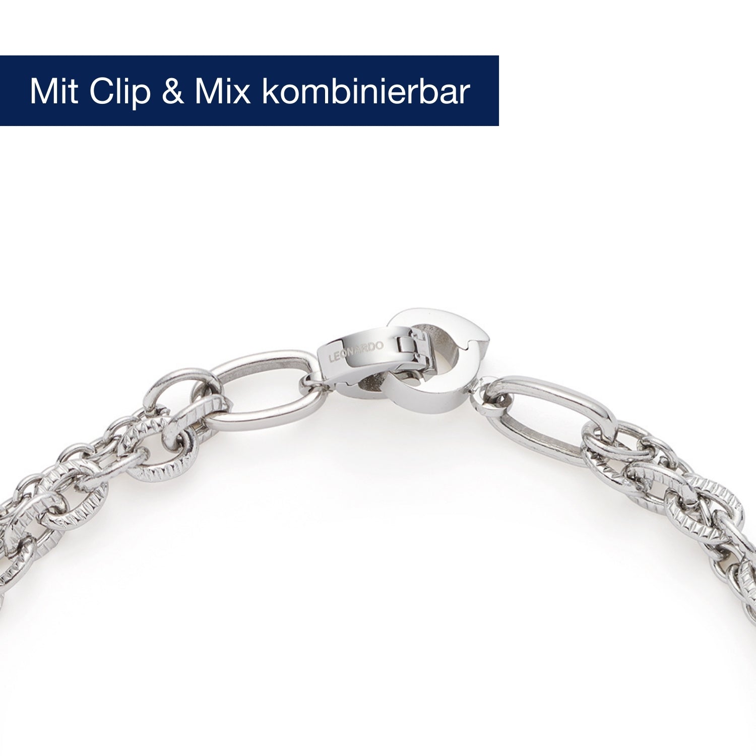 leonardo-grace-bracelet-argent-deux-rangs-clip-mix image 3