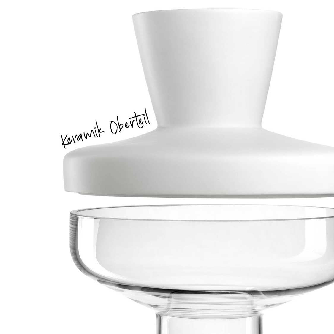 leonardo-riva-vase-blanc-36-cm-verre-insert-porcelaine image 4