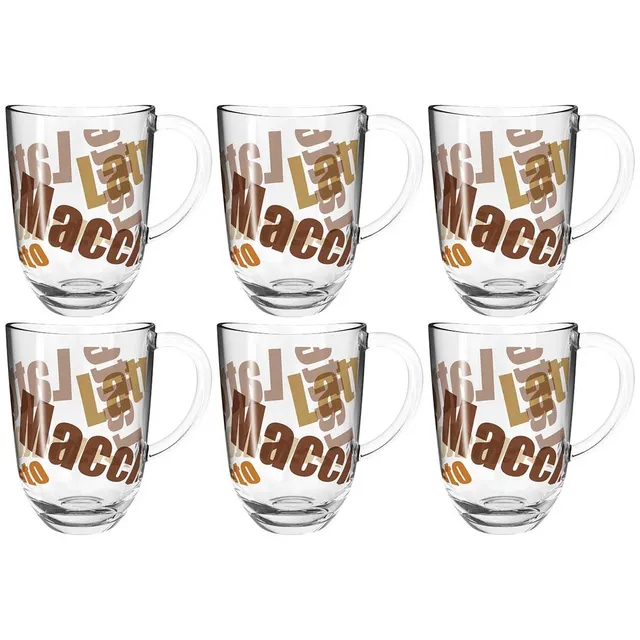 leonardo-napoli-tasse-latte-macchiato-380-ml-lot-6-3-couleurs image 1