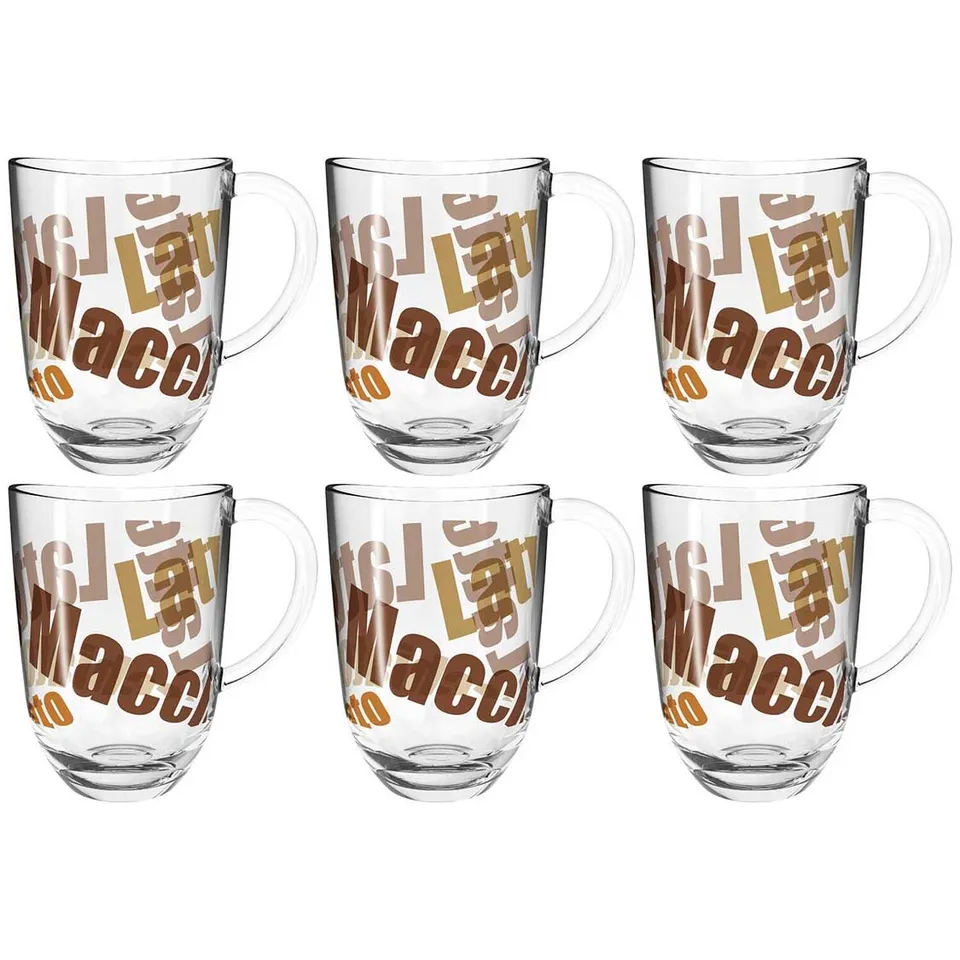 leonardo-napoli-tasse-latte-macchiato-380-ml-lot-6-3-couleurs image 1