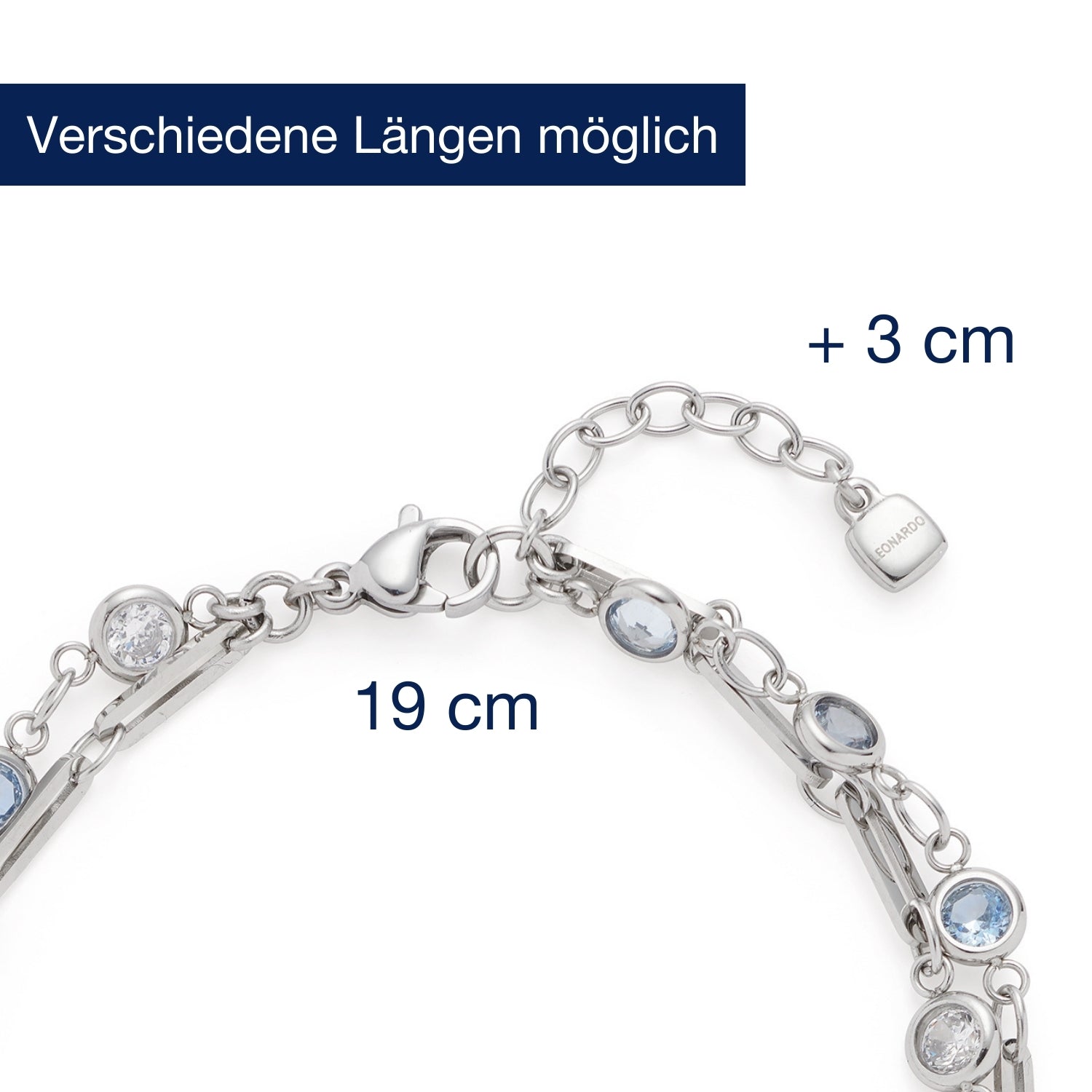 leonardo-vicky-bracelet-double-rang-bleu-argent image 3