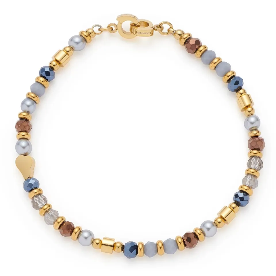 leonardo-clip-mix-cindy-bracelet-perles-bleu-nuit-dor image 1