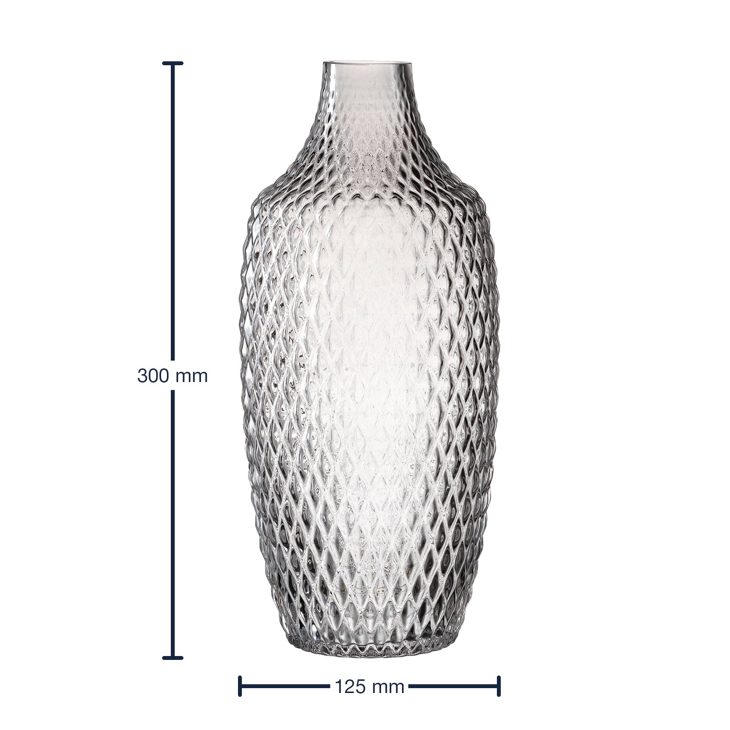 leonardo-poesia-vase-30-cm-gris-verre-fait-main image 2