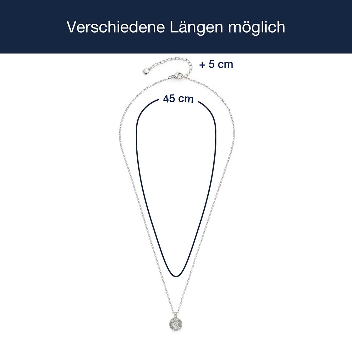 leonardo-isabelle-45-collier-argent-zirconia image 4