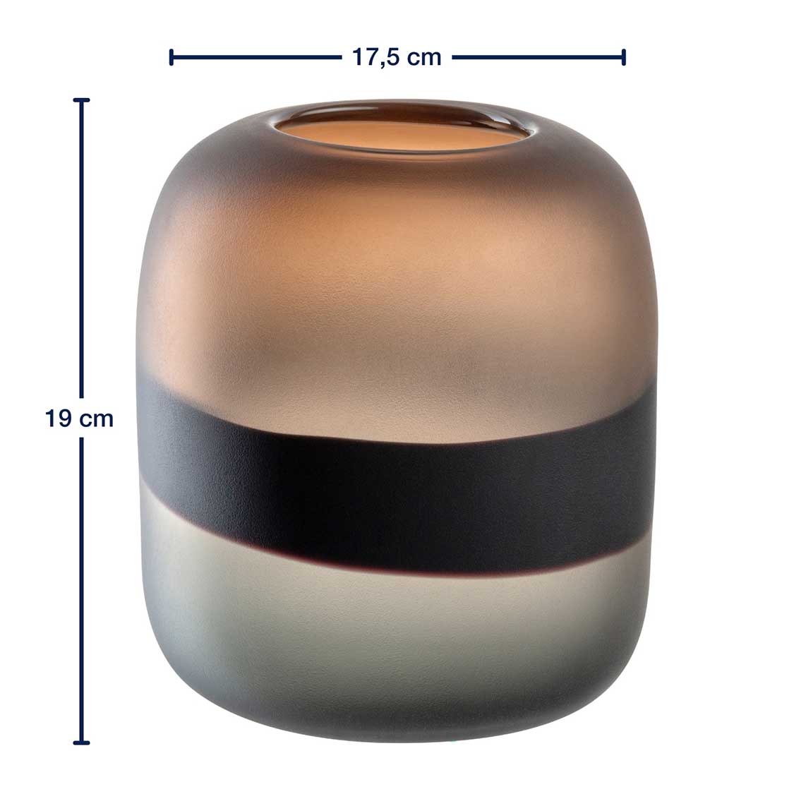 leonardo-corso-sabbia-vase-d-co-marron-19-cm image 3