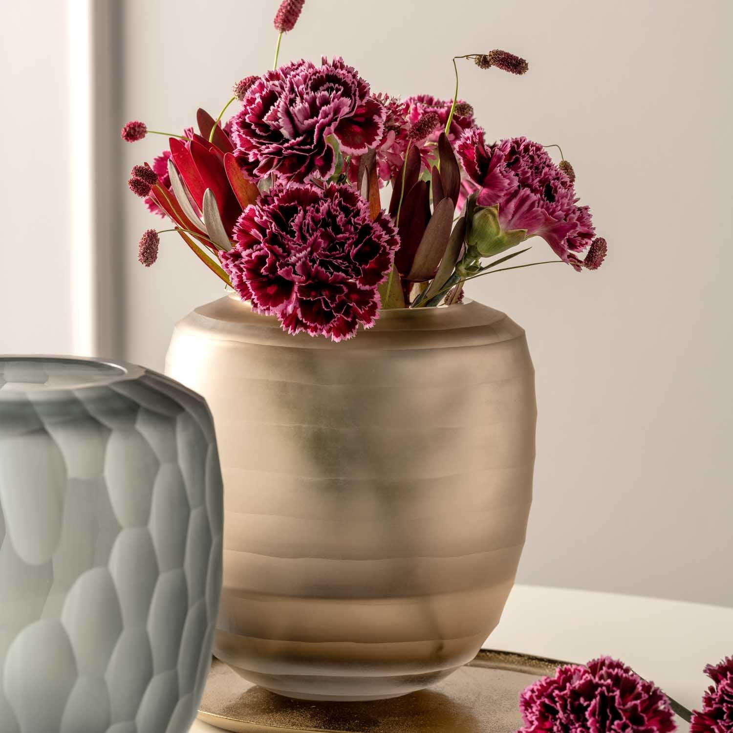 leonardo-bellagio-vase-18-cm-beige-verre-teint image 2