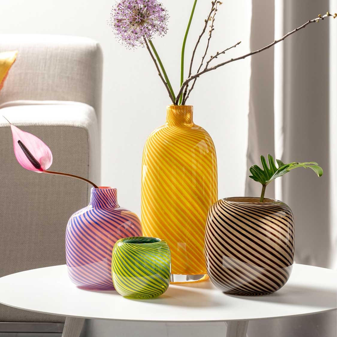 leonardo-filo-colori-vase-jaune-verre-32-cm image 8
