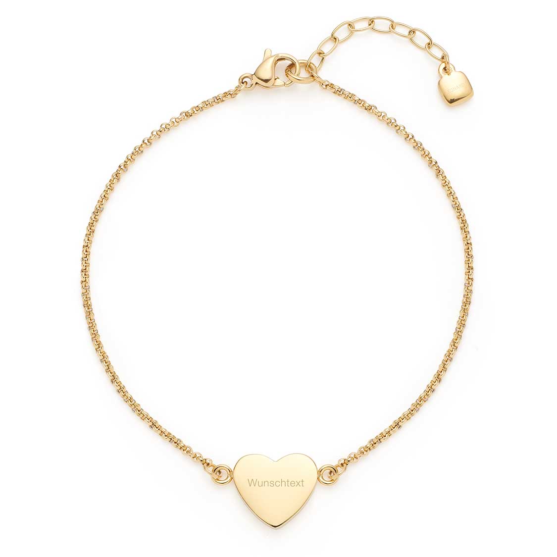 leonardo-kelly-bracelet-dor-coeur-gravable-acier image 1