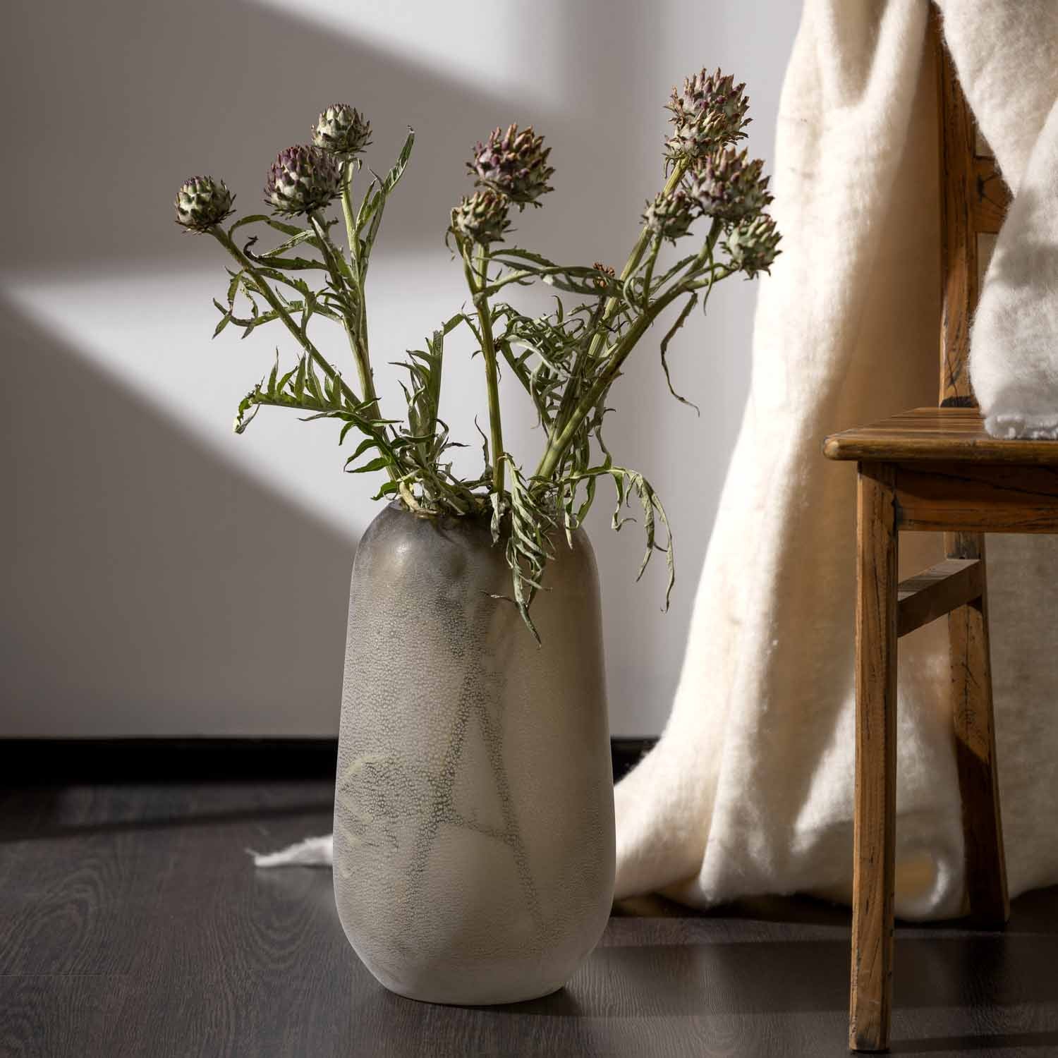 leonardo-trogolo-vase-taupe-40-cm-verre image 2