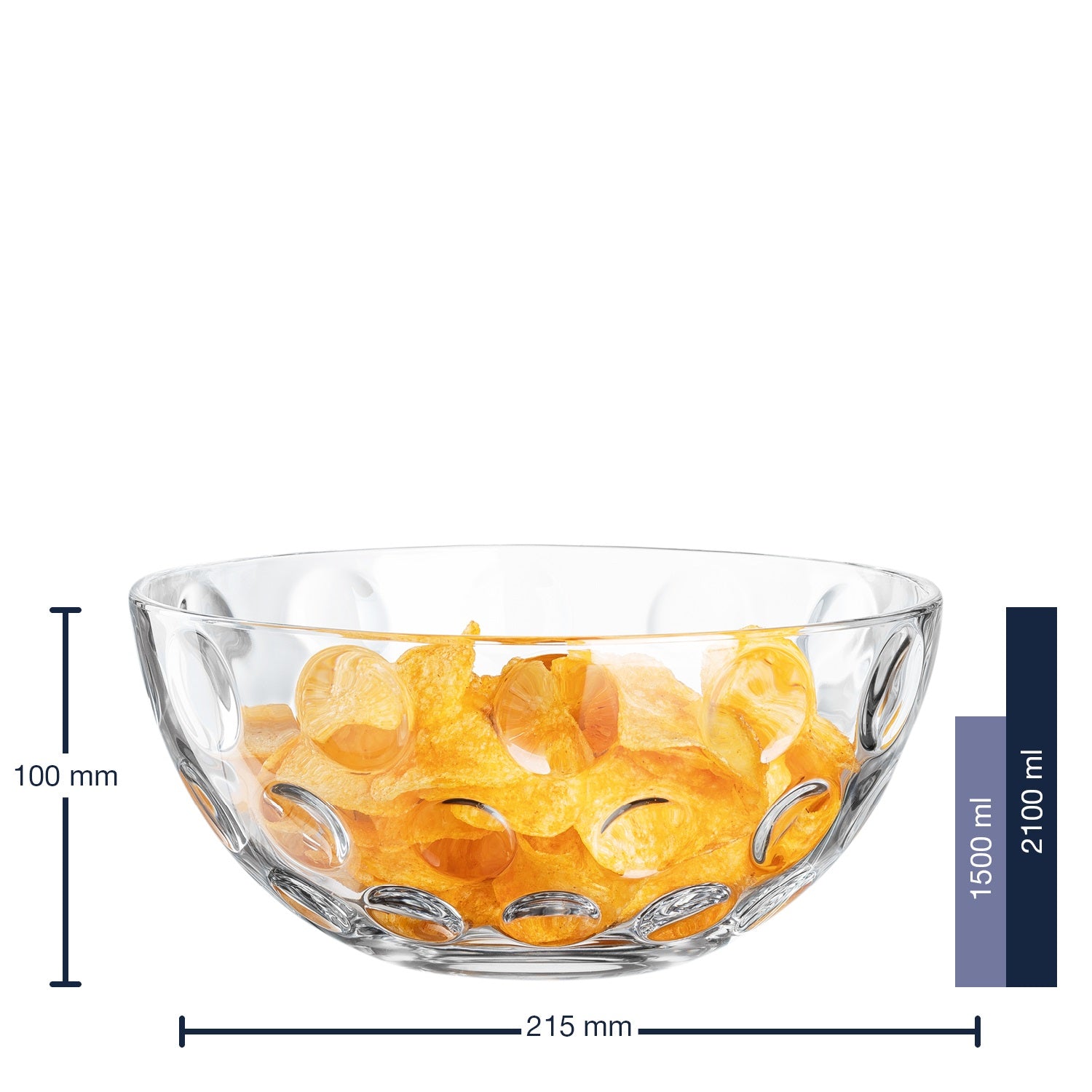 leonardo-cucina-optic-saladier-verre-22-cm-transparent image 2