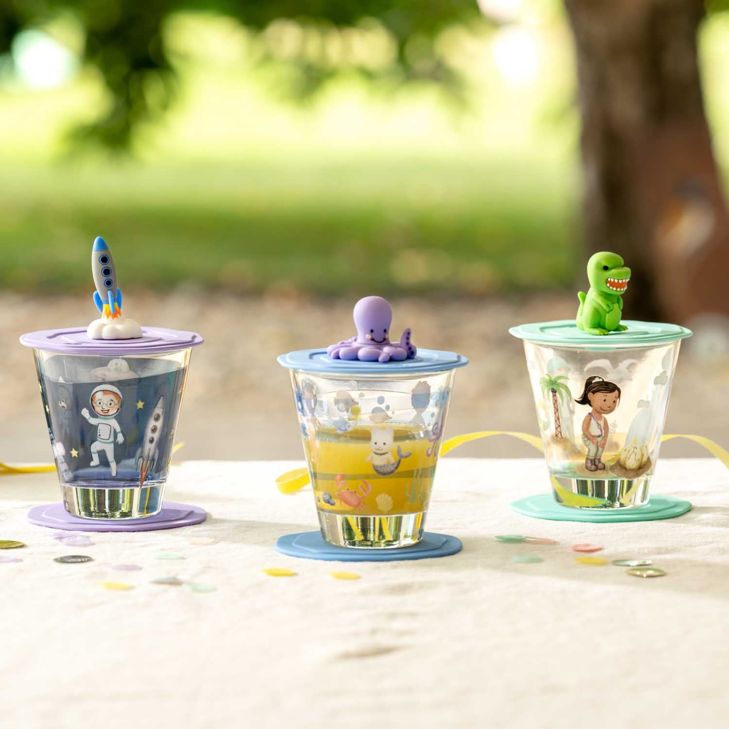 leonardo-bambini-avventura-couvercle-turquoise-dinosaure-verre image 4