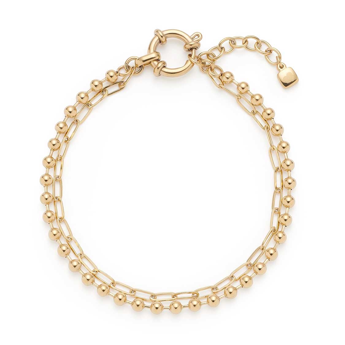 leonardo-lizzy-bracelet-dor-clip-mix-acier image 1
