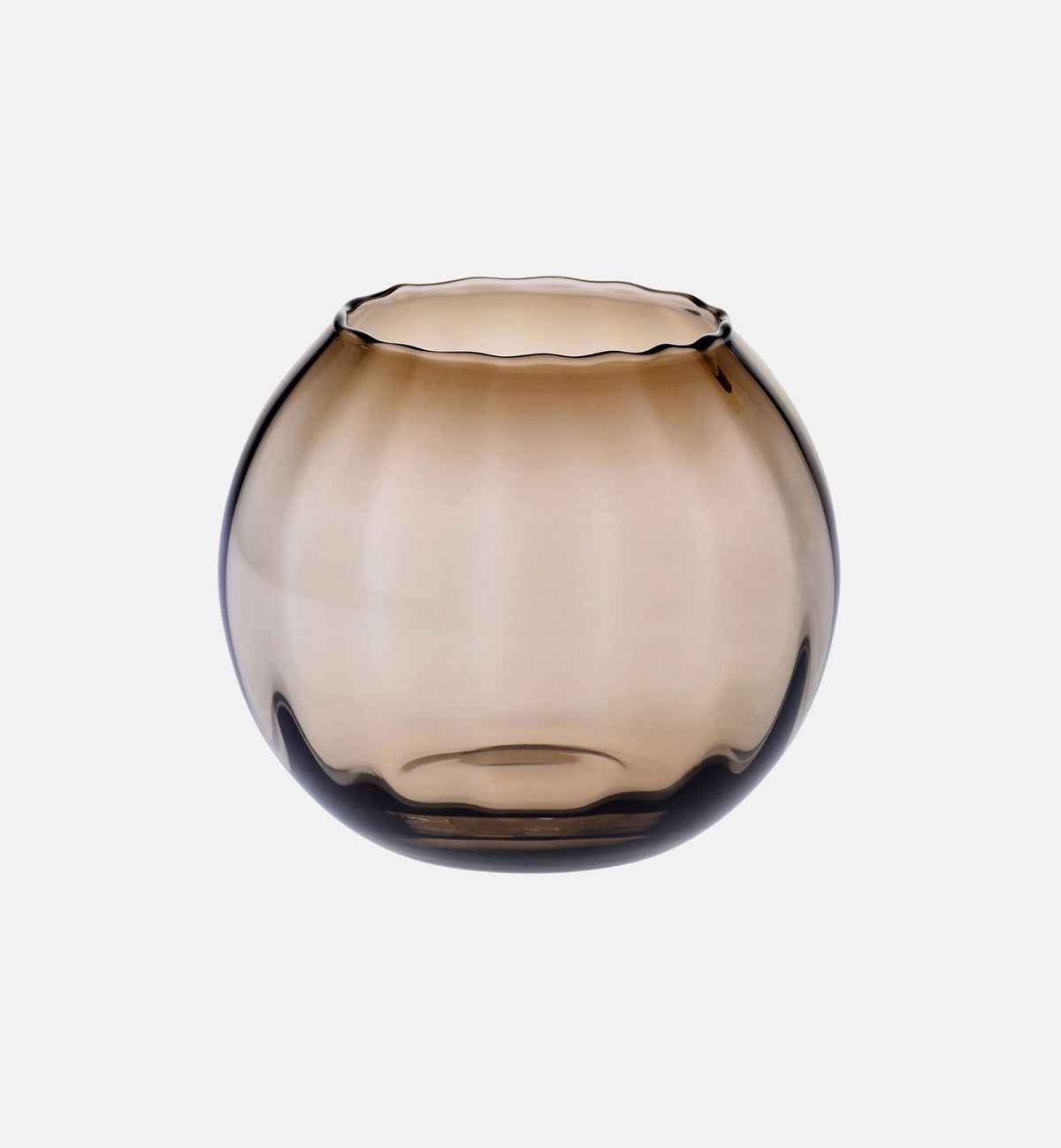 krosno-ribbed-sphere-vase-boule-15-5-cm-bronze image 1