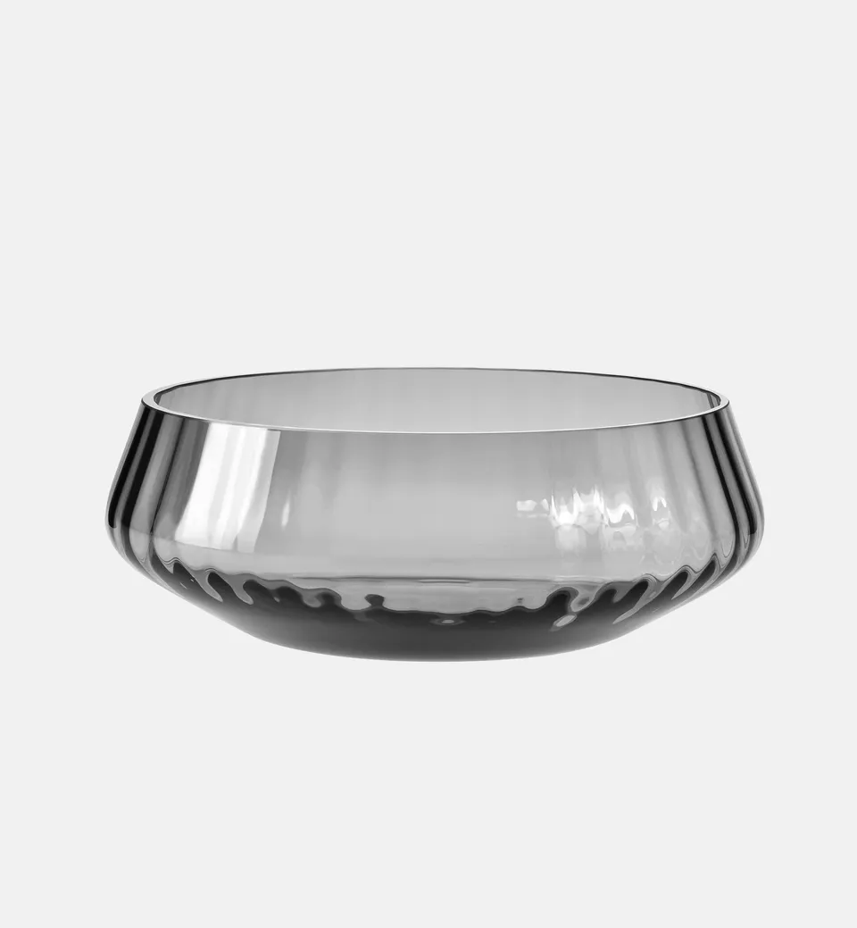 krosno-muse-saladier-en-verre-celestyn-30-cm-cannel image 1