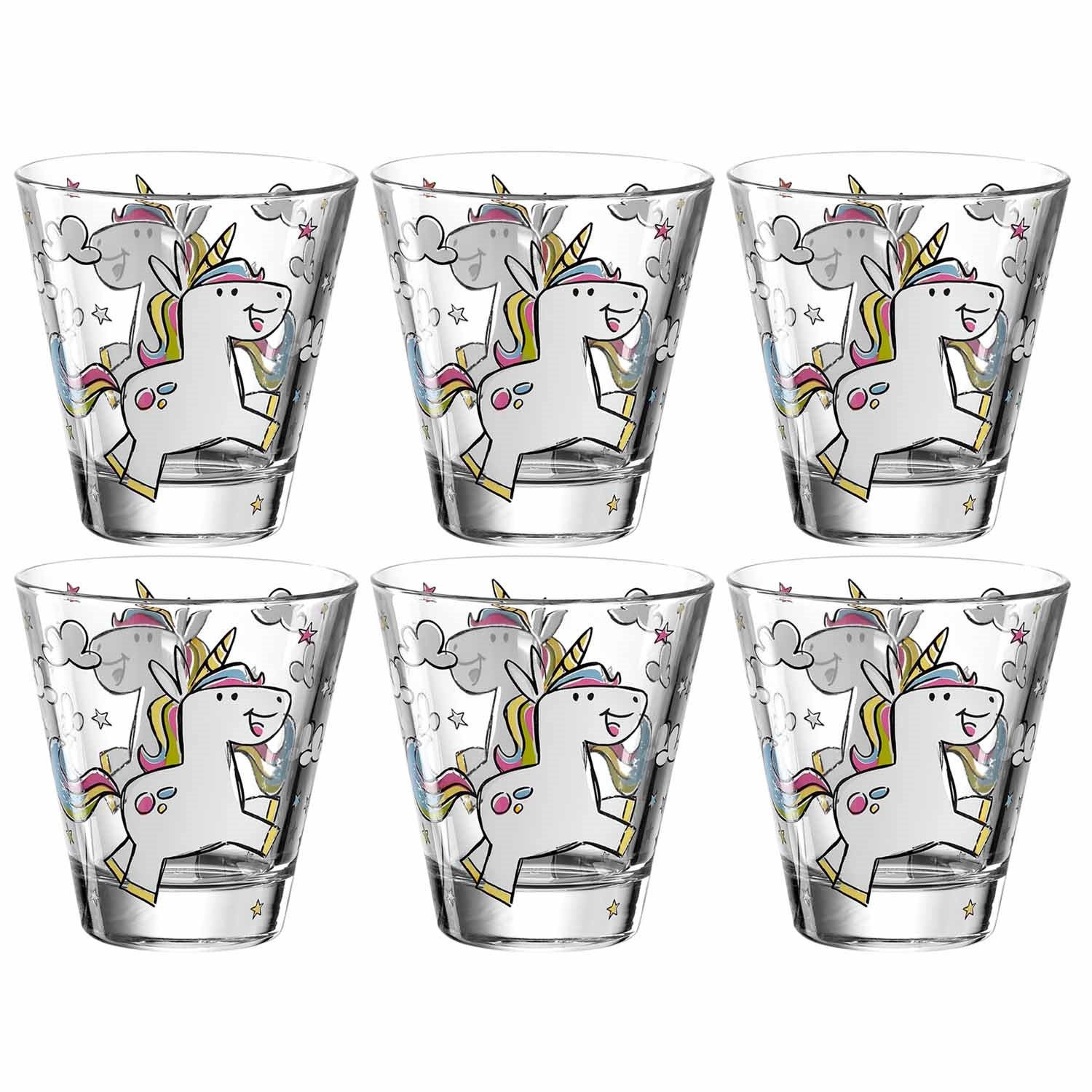 leonardo-bambini-verre-licorne-215-ml-lot-6 image 1