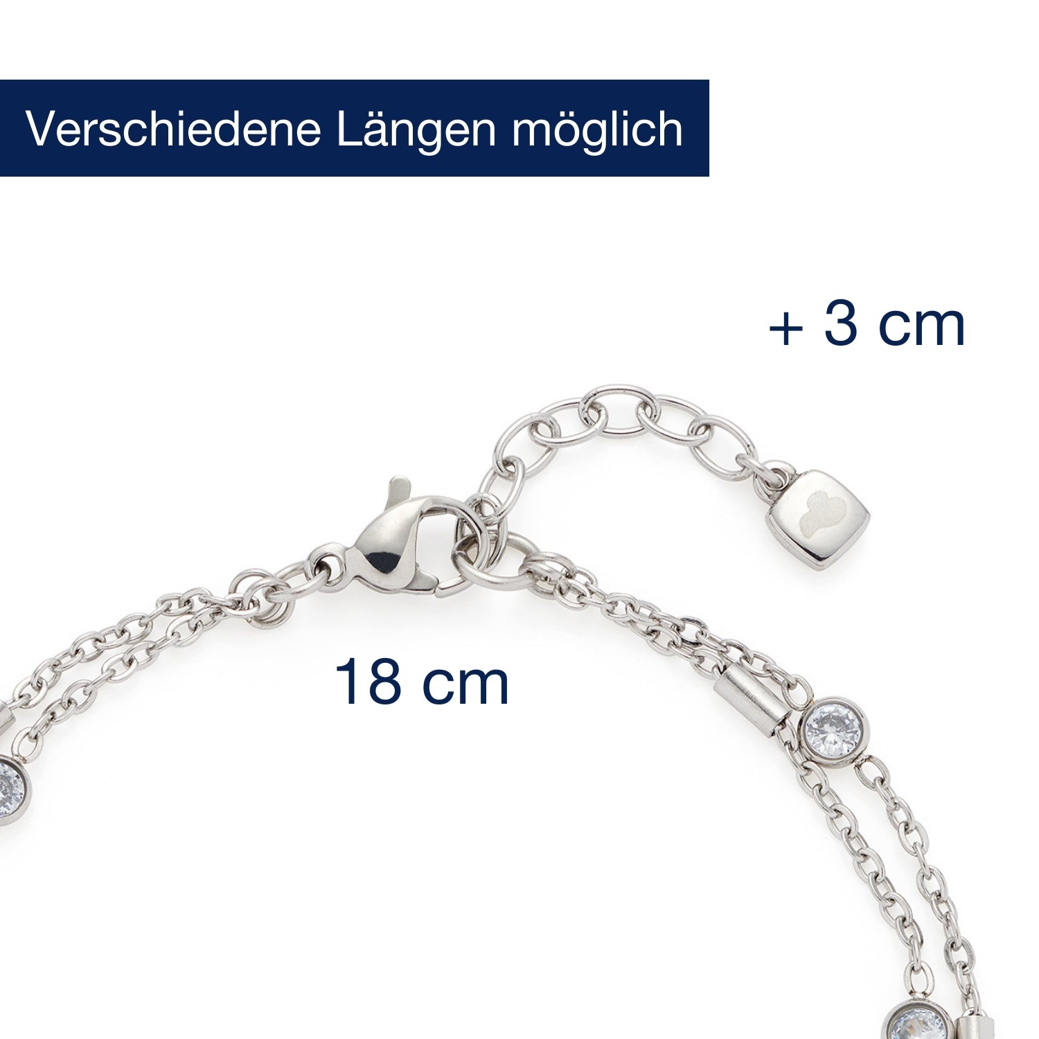 leonardo-francis-ciao-bracelet-argent-double-cha-ne image 3