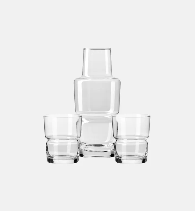 krosno-day-night-carafe-eau-et-verre-3-pcs-cristal image 1