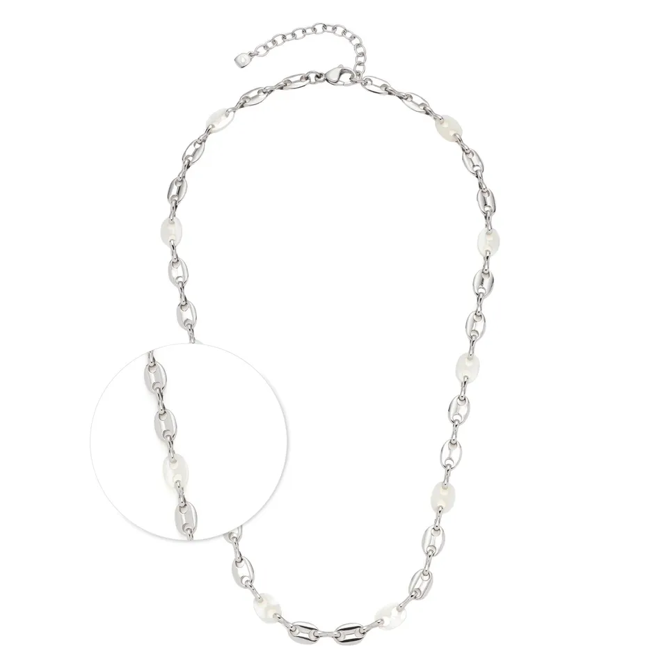 leonardo-lindi-collier-nacre-45-cm-acier-argent image 1