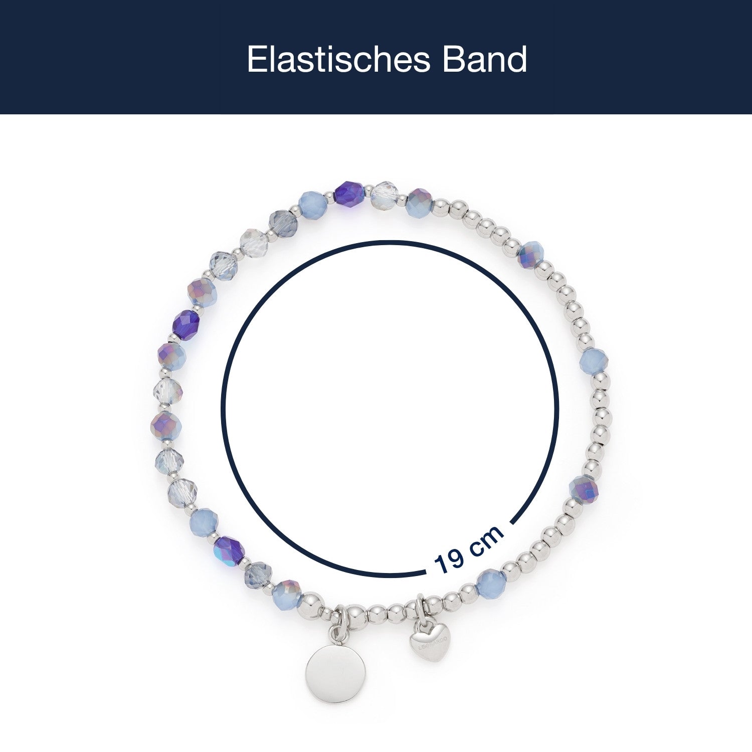 leonardo-unita-bracelet-ciao-bleu-gravure-lastique image 5