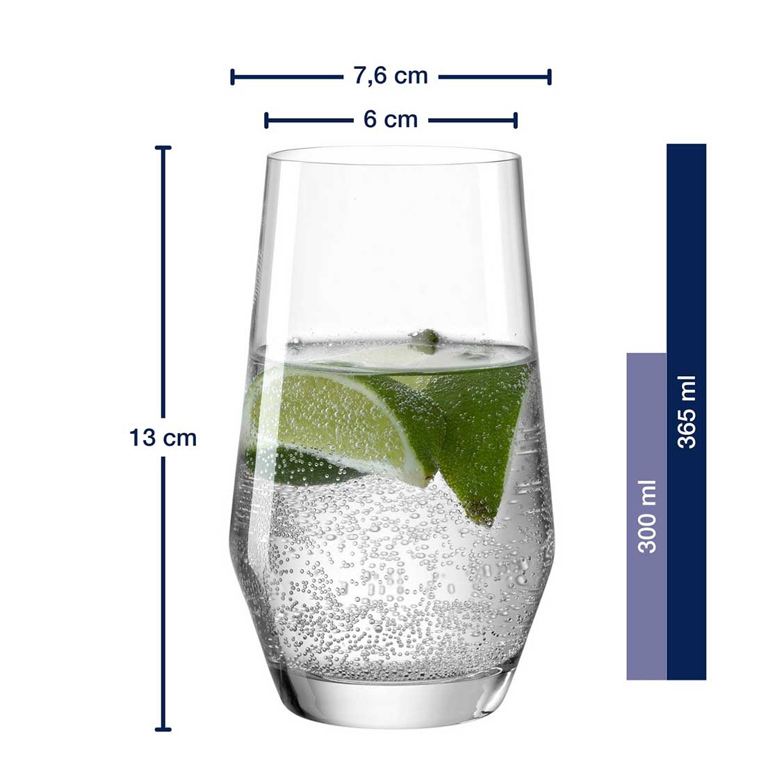leonardo-puccini-365-ml-verre-eau-lot-de-6-transparent image 3