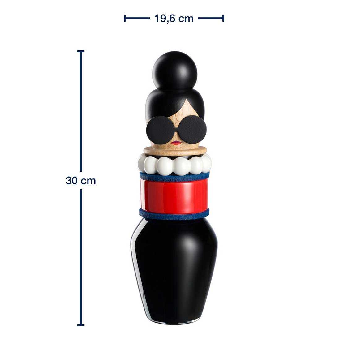 leonardo-buoni-amici-vase-objet-sophia-30-cm-noir image 3