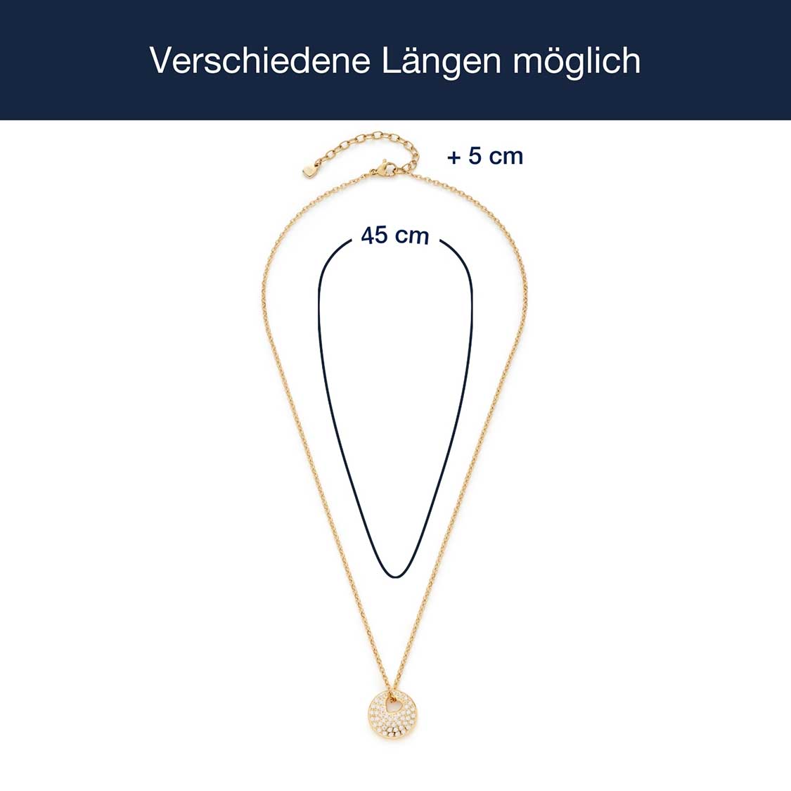 leonardo-sue-amour-collier-45-cm-dor-zirconia image 3