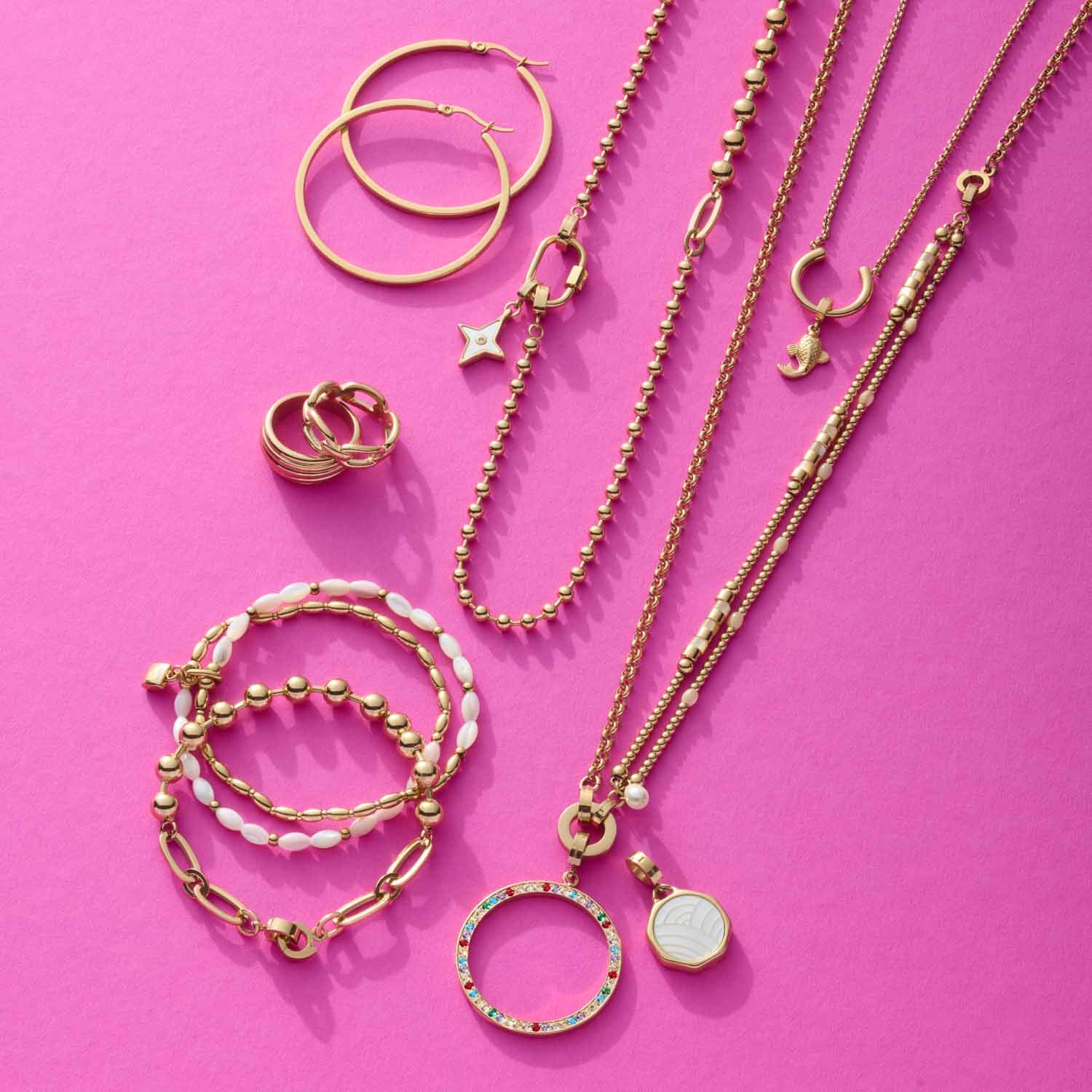 leonardo-dotty-clip-mix-bracelet-dor-boules-charms image 5