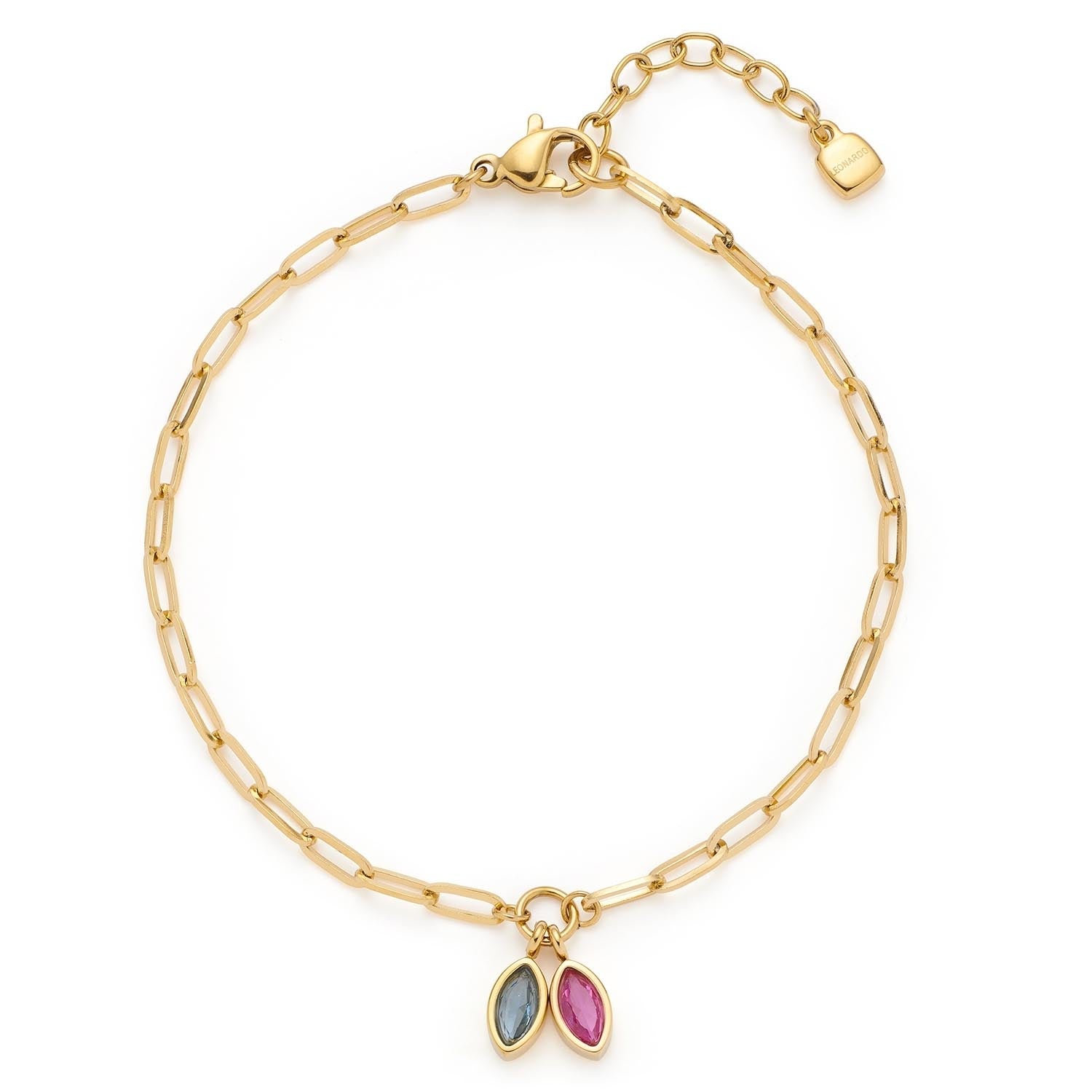 leonardo-may-ciao-bracelet-dor-bleu-rose image 1