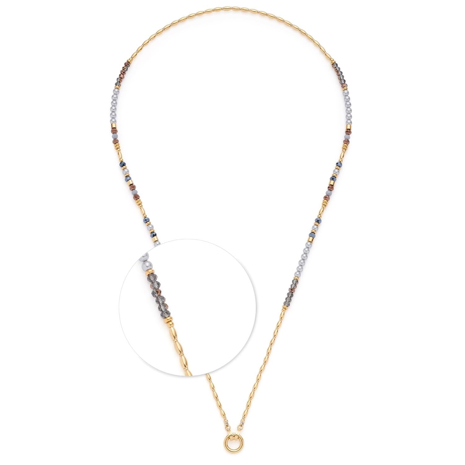 leonardo-cindy-collier-sautoir-perles-bleu-70-cm-dor image 1