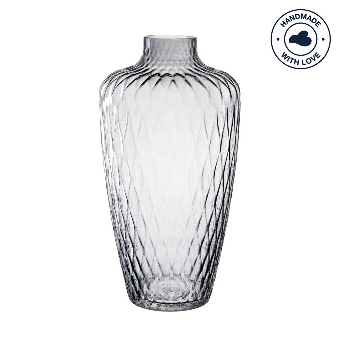 leonardo-giulia-vase-verre-gris-38-cm-fait-main image 1