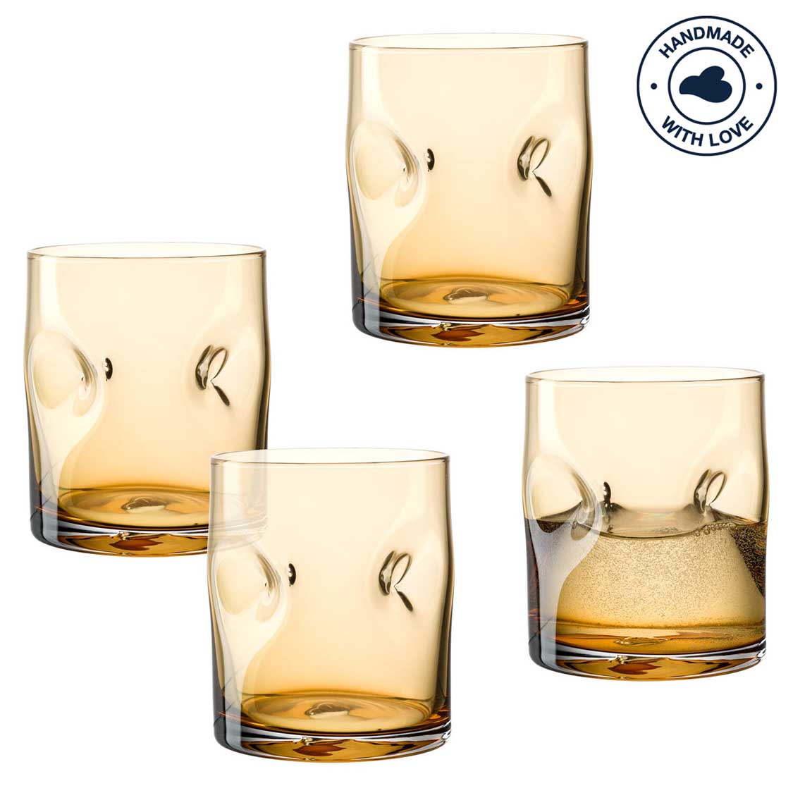 leonardo-vesuvio-verre-ambr-300-ml-lot-de-4-design image 1