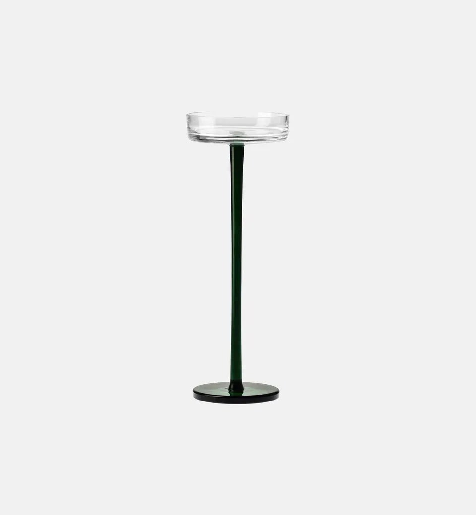 krosno-1958-bougeoir-25-cm-meraude-grand-photophore image 1