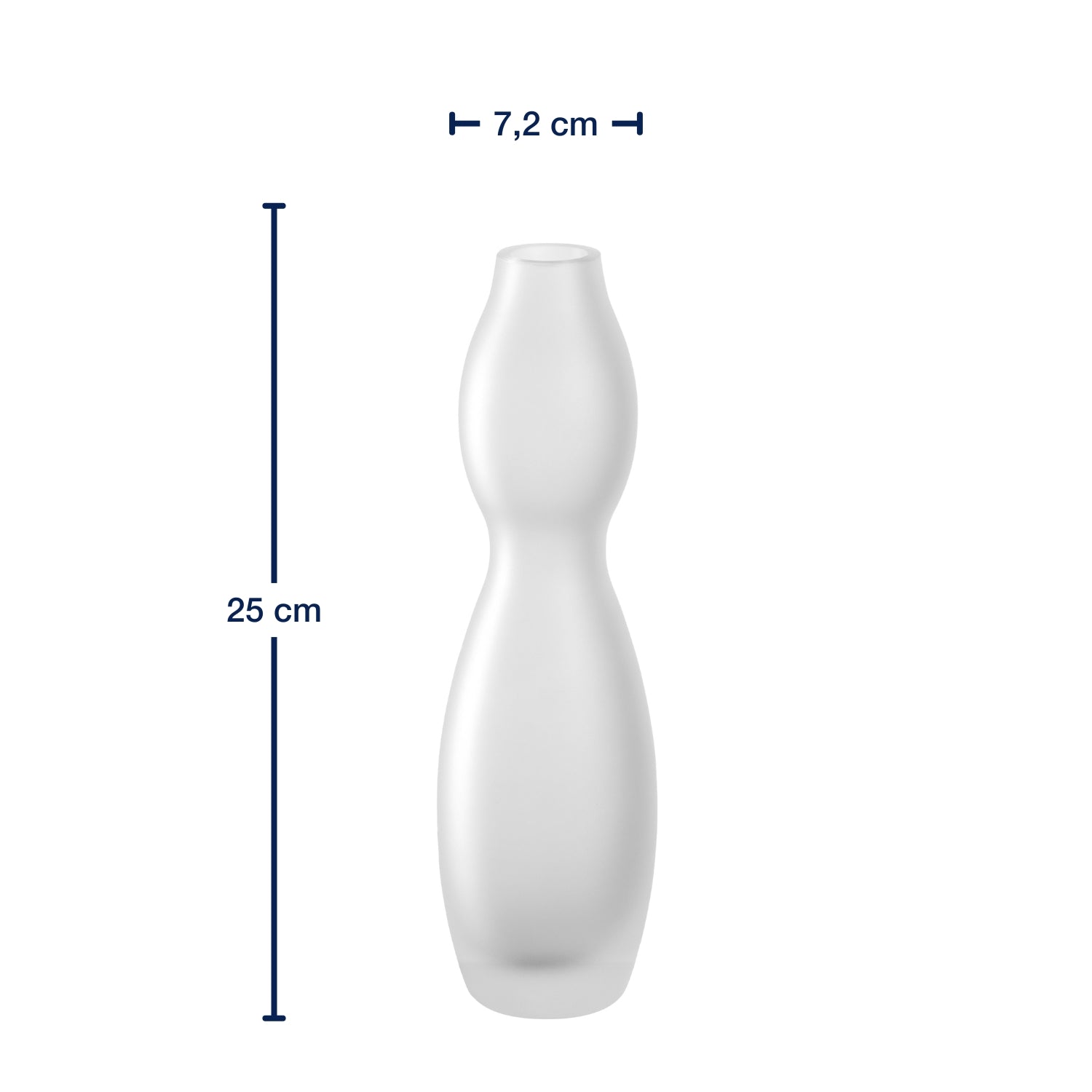 leonardo-vivace-vase-en-verre-25-cm-satin-blanc image 3
