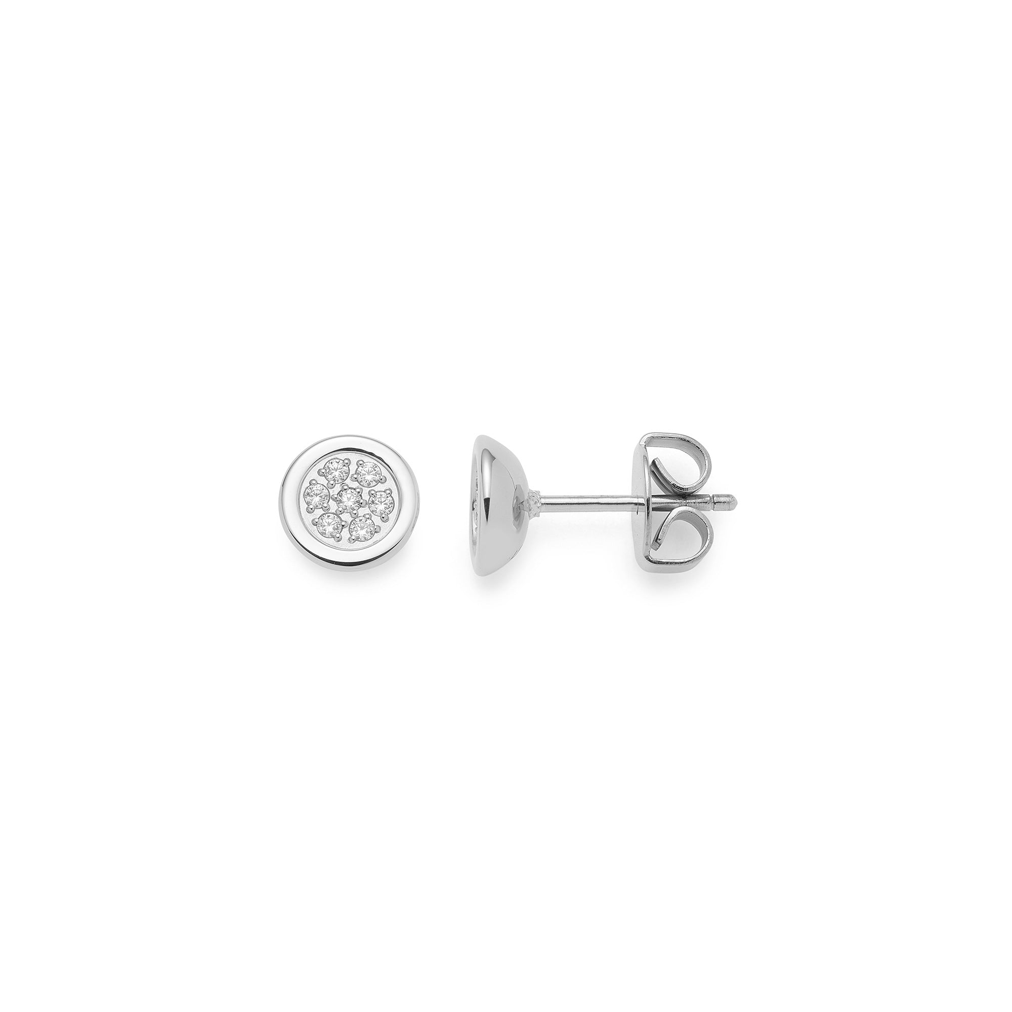 leonardo-catherine-clous-d-oreilles-argent-demi-coque image 1