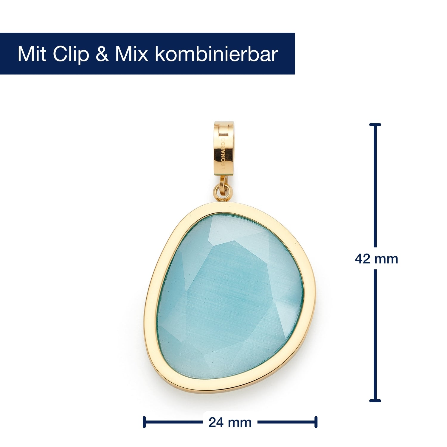 leonardo-bonny-pendentif-clip-mix-dor-turquoise image 2