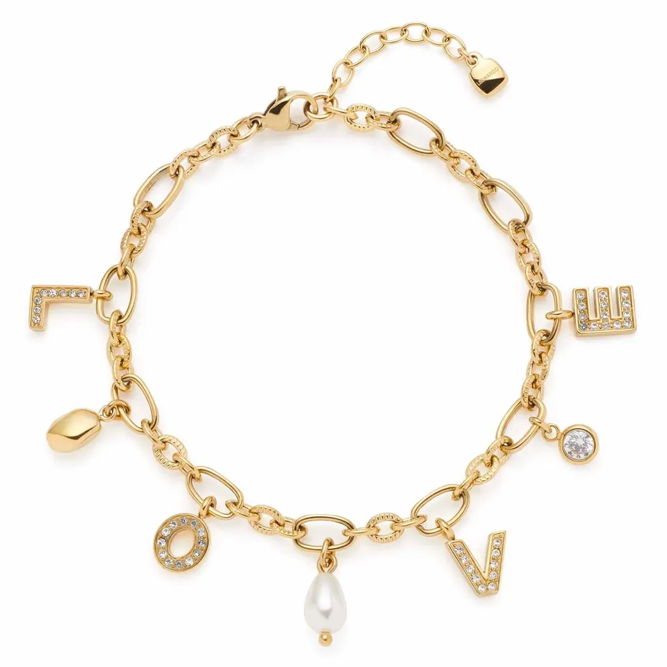 leonardo-otella-ciao-bracelet-dor-charms-love-perle image 1