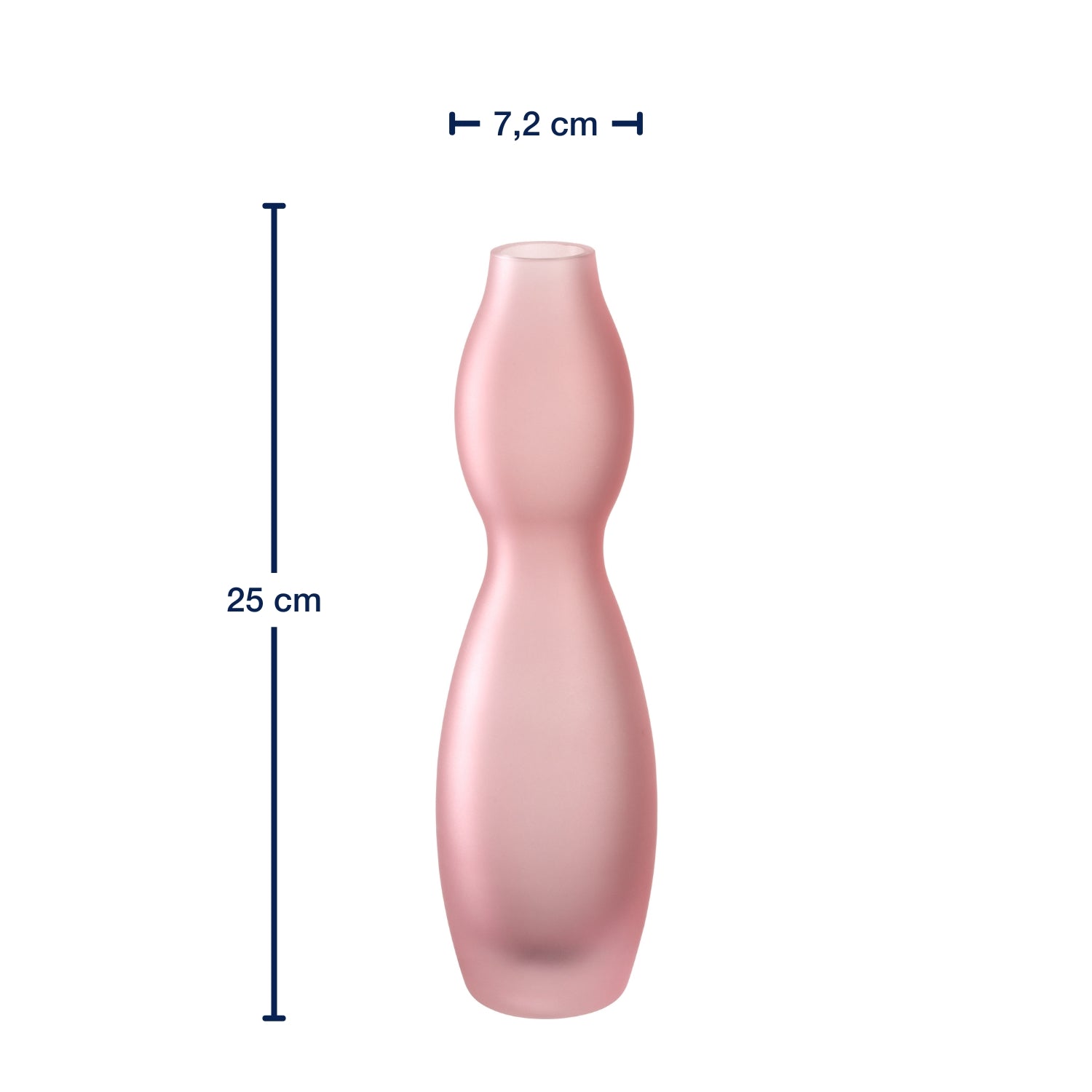 leonardo-vivace-vase-25-cm-rose-satin-en-verre image 3