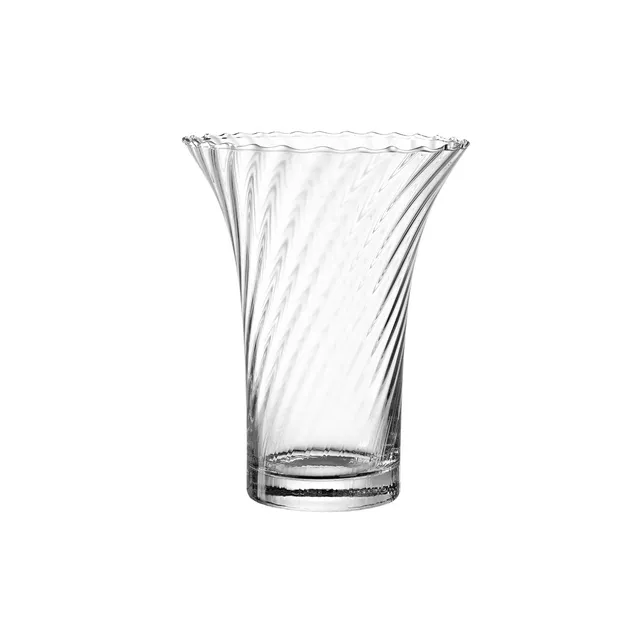 leonardo-ravenna-vase-en-verre-transparent-22-cm-fait-main image 1