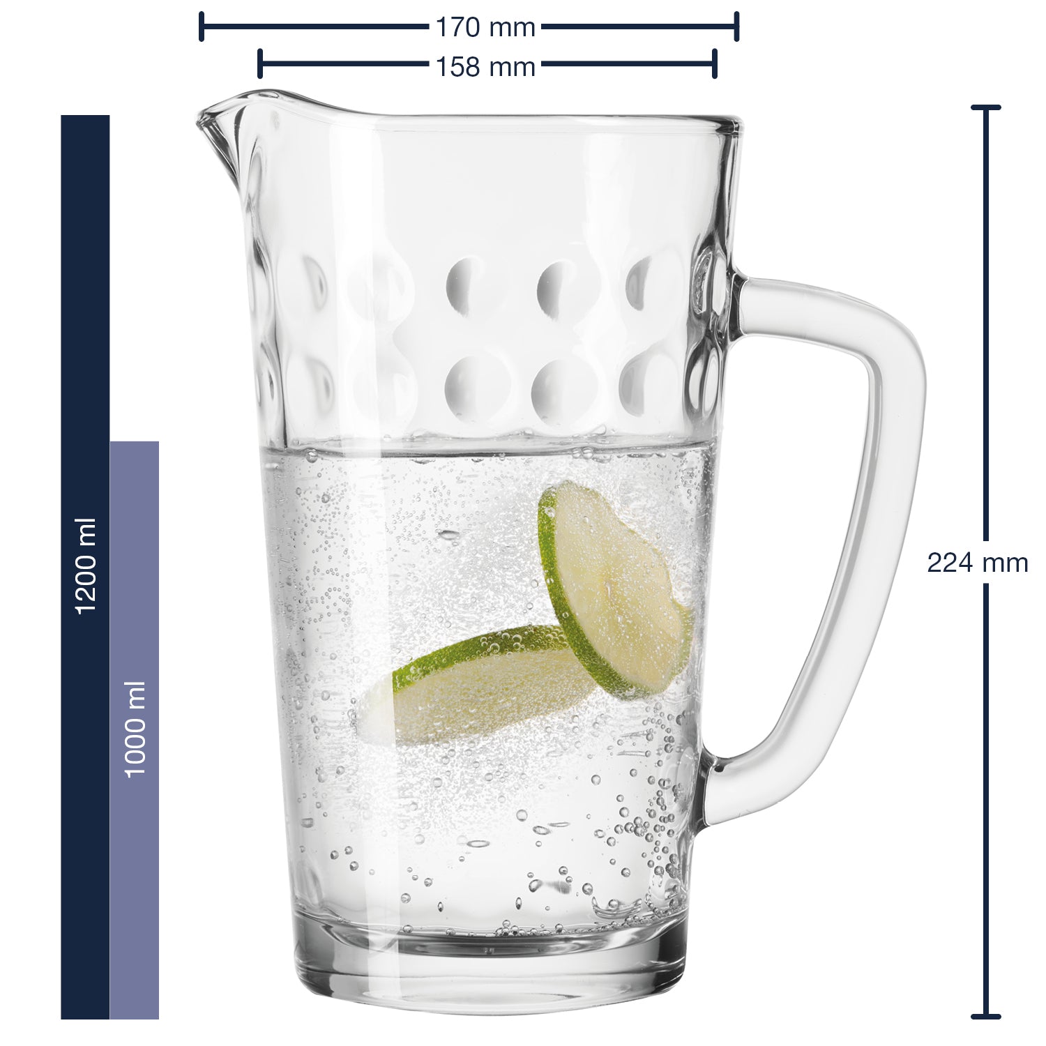 leonardo-optic-pichet-verre-1-l-transparent-cylindrique image 2