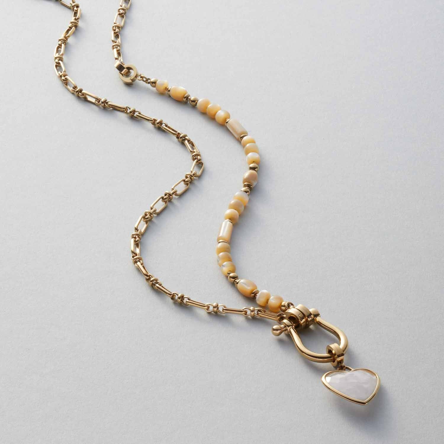 leonardo-clip-mix-kareen-collier-dor-69-cm-coeur-jade image 4